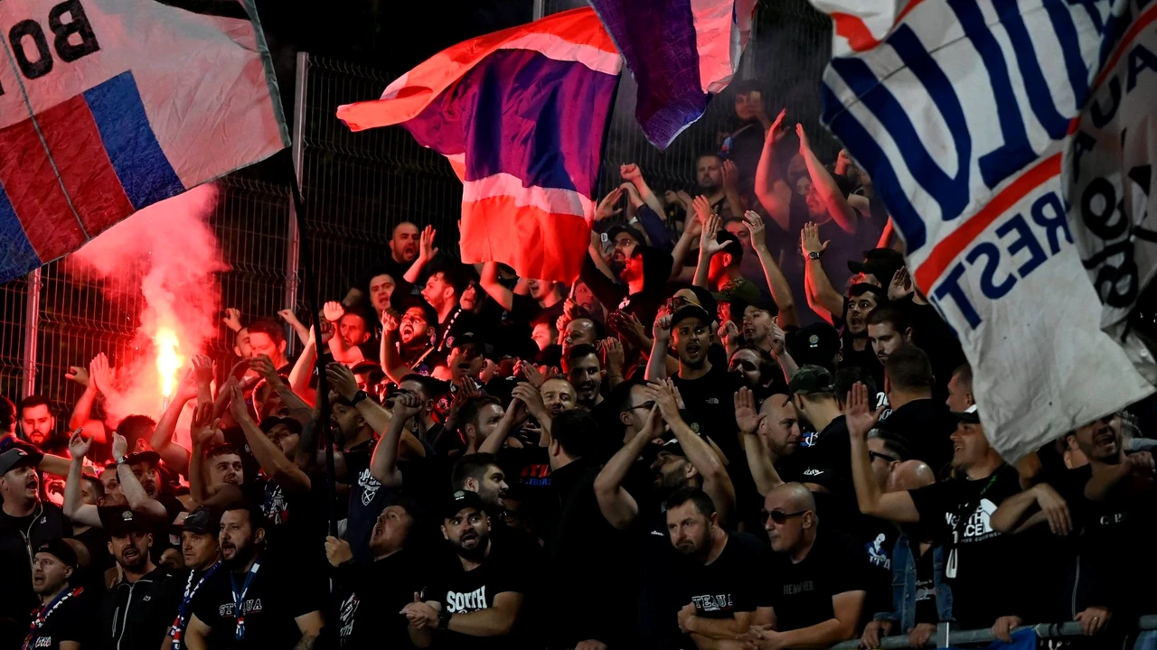 Ultrașii de la Sud Steaua au fost la un pas să rupă cordonul de jandarmi și să intre în plin în fanii FCSB! Scene ireale în Ghencea